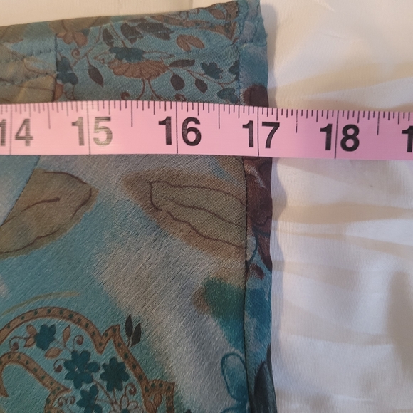 Cato blue, gray, brown skirt. Lining on inside. Pull on. Floral & le… - Picture 5 of 9